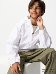 Детская карманная парка UNIQLO с защитой от ультрафиолета 1159840964 (Белый 145-155)