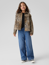 Детская джинсовая куртка-рубашка GAP с принтом 1159853139 (Леопардовый M) на рост 130 см