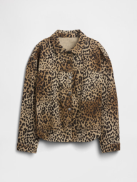 Детская джинсовая куртка-рубашка GAP с принтом 1159853139 (Леопардовый M) на рост 130 см