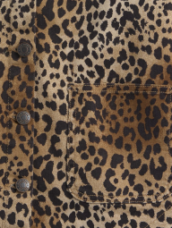 Дитяча джинсова куртка-сорочка GAP з принтом 1159853139 (Леопардовий M) на зріст 130 см