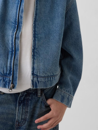 Джинсовая куртка GAP на молнии 1159859232 (Синий XXL) на рост 160 см