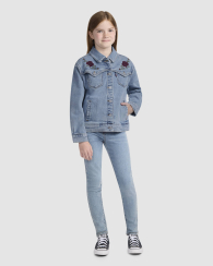 Детская джинсовая куртка Levi's с вышивкой 1159863545 (Синий 140-155 см) на рост 140-155 см