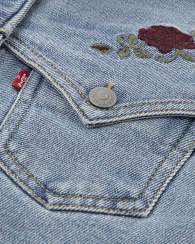 Детская джинсовая куртка Levi's с вышивкой 1159863545 (Синий 140-155 см) на рост 140-155 см