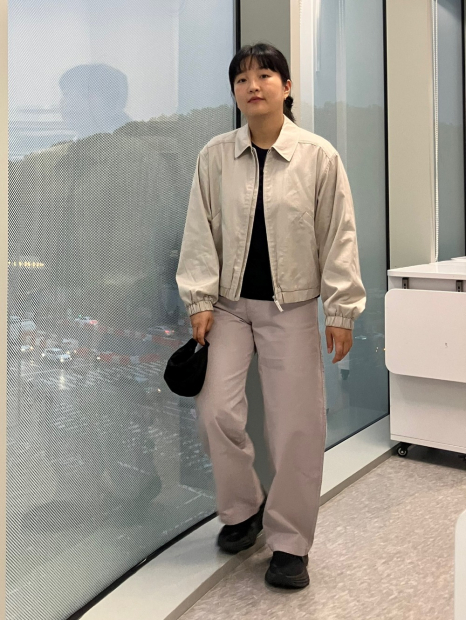 Куртка легкая UNIQLO на молнии 1159839842 (Бежевый XXL)
