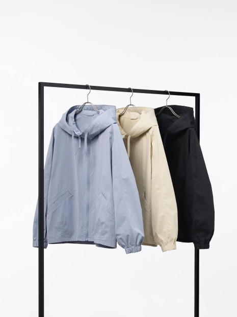 Легка куртка Uniqlo ветровка з капюшоном 1159839972 (Молочний 3XL)