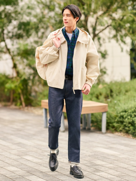 Легка куртка Uniqlo ветровка з капюшоном 1159839972 (Молочний 3XL)