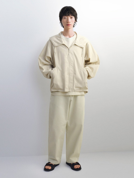 Легка куртка Uniqlo ветровка з капюшоном 1159839972 (Молочний 3XL)