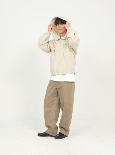 Легка куртка Uniqlo ветровка з капюшоном 1159839972 (Молочний 3XL)
