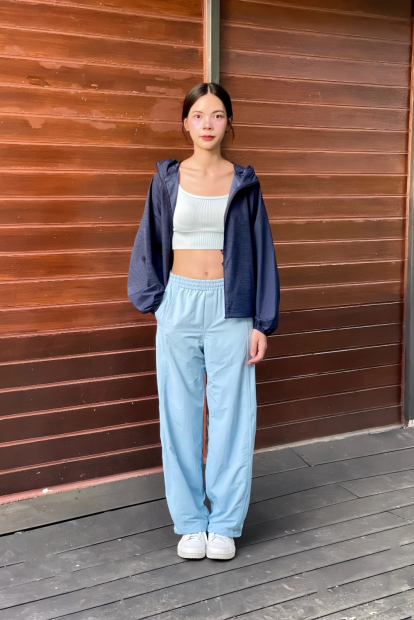 Ветровка с защитой от ультрафиолета Uniqlo легкая куртка UV Protection 1159839998 (Синий S)