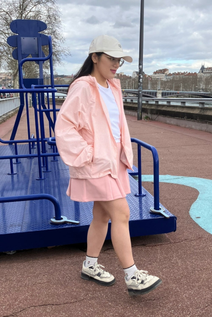 Вітровка із захистом від ультрафіолету Uniqlo легка куртка UV Protection 1159840047 (Рожевий XS)