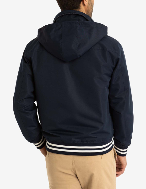 Мужская ветровка U.S. Polo Assn с капюшоном 1159840992 (Синий M)