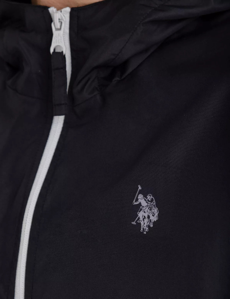 Мужская ветровка U.S. Polo Assn с капюшоном 1159844798 (Черный XL)
