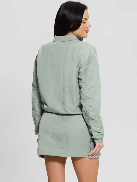 Жіноча ветровка GUESS легка куртка на блискавці 1159846932 (Зелений XL)
