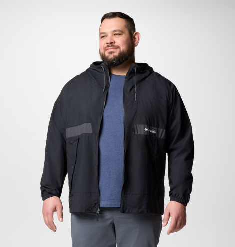 Мужская ветровка Columbia с капюшоном и защитой от солнца UPF 50 1159847118 (Черный 1X)