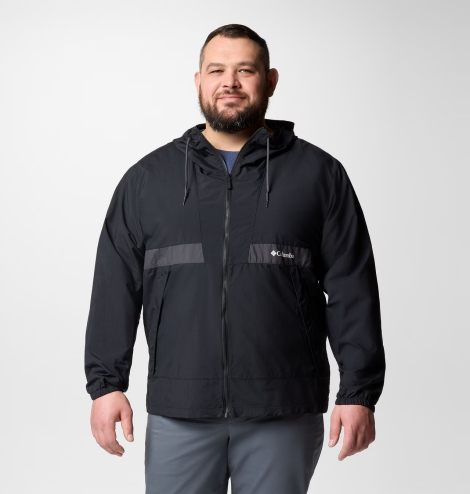 Мужская ветровка Columbia с капюшоном и защитой от солнца UPF 50 1159847118 (Черный 1X)
