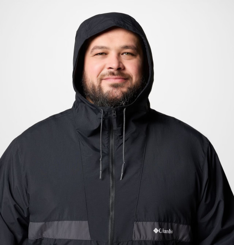 Мужская ветровка Columbia с капюшоном и защитой от солнца UPF 50 1159847118 (Черный 1X)