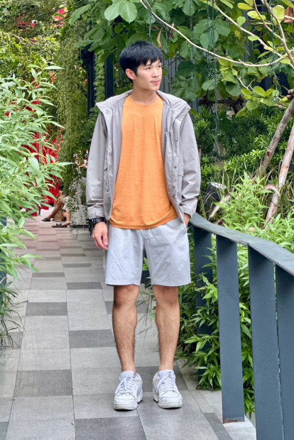 Ветрозащитная куртка Uniqlo ветровка с капюшоном 1159852161 (Серый XXL)