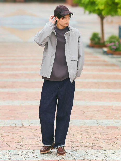 Ветрозащитная куртка Uniqlo ветровка с капюшоном 1159852161 (Серый XXL)