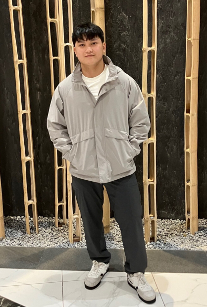 Ветрозащитная куртка Uniqlo ветровка с капюшоном 1159852161 (Серый XXL)