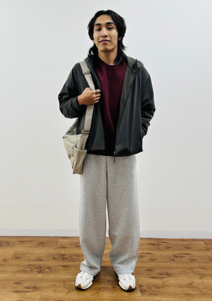 Ветровка с капюшоном Uniqlo с флисовой подкладкой 1159853014 (Зеленый S)