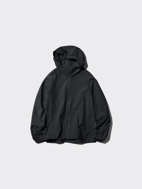 Вітровка жіноча Uniqlo компактна легка куртка з капюшоном 1159853153 (Чорний XXL)