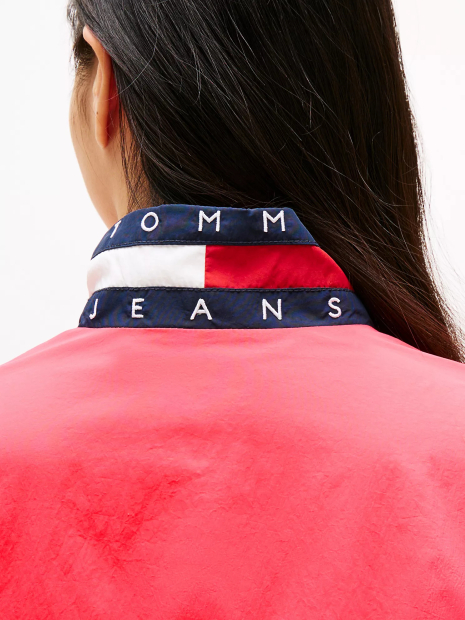 Женская укороченная ветровка Tommy Hilfiger на молнии 1159853712 (Розовый 1X)