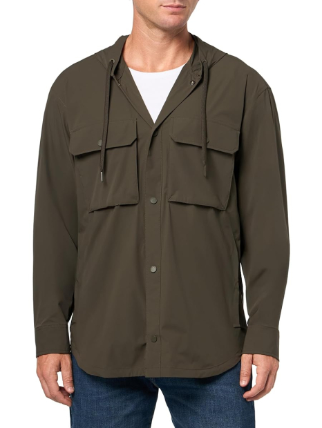 Мужская ветровка Armani Exchange с карманами 1159854065 (Оливковый L)