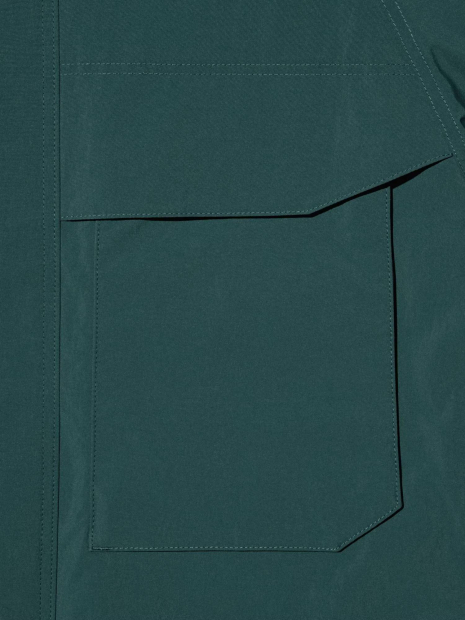 Ветрозащитная парка Uniqlo ветровка с капюшоном 1159854998 (Зеленый S)