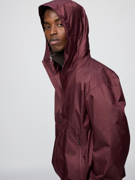 Парку Uniqlo легка ветровка з капюшоном 1159863265 (Бордовий L)