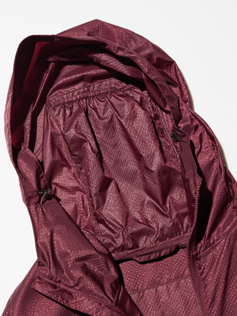 Парку Uniqlo легка ветровка з капюшоном 1159863264 (Бордовий XL)