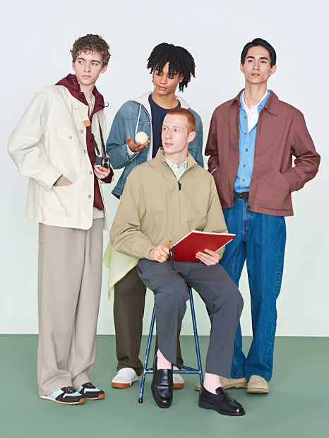 Парку Uniqlo легка ветровка з капюшоном 1159863264 (Бордовий XL)