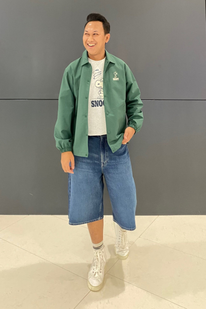 Вітровка PEANUTS Uniqlo з принтом ззаду 1159920757 (Зелений M)