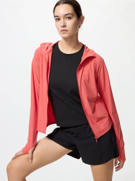 Легкая кофта UNIQLO толстовка с защитой от ультрафиолета UPF40+ и технологией AIRism 1160156903 (Оранжевый XXL)