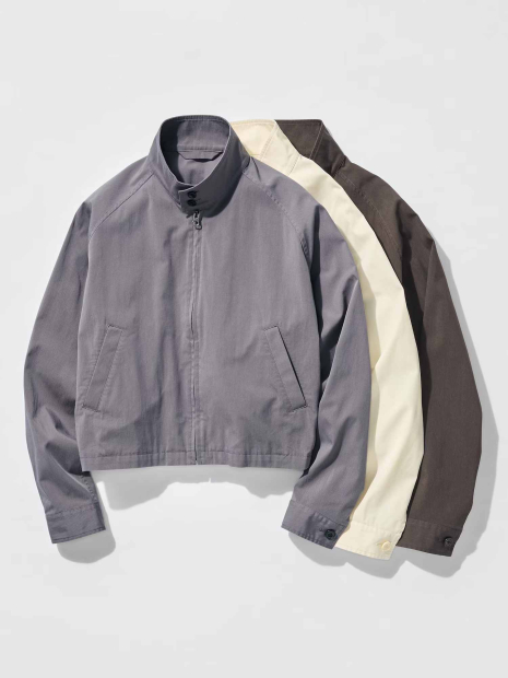 Легка куртка Uniqlo ветровка на блискавці 1160343221 (Молочний L)