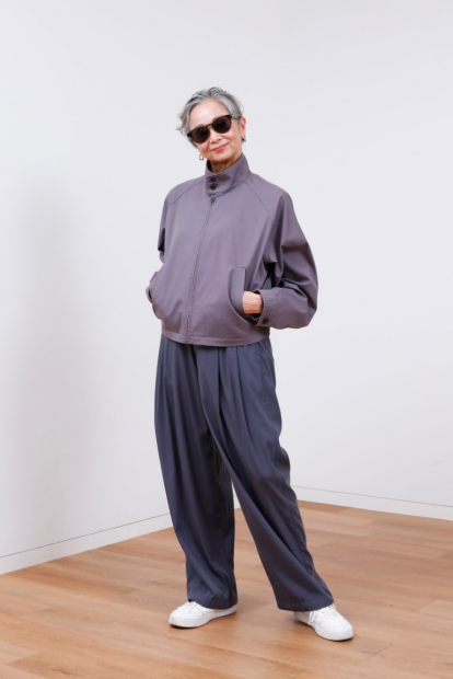 Легкая куртка Uniqlo ветровка на молнии 1160535433 (Серый XS)