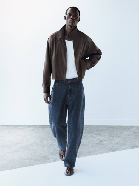 Легкая куртка Uniqlo ветровка на молнии 1160637298 (Коричневый XL)