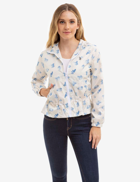 Женская ветровка U.S. Polo Assn с капюшоном 1160909611 (Молочный XL)