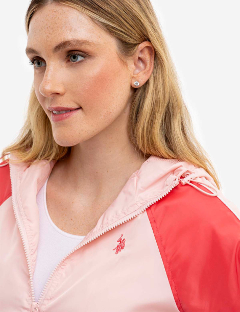 Женская ветровка U.S. Polo Assn с логотипом 1160915396 (Розовый L)