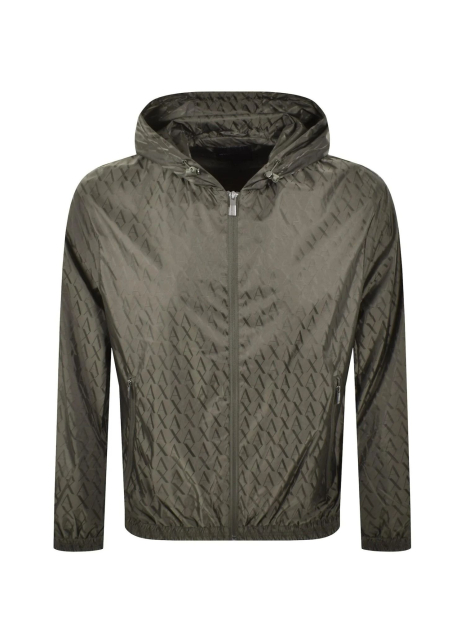 Мужская ветровка Armani Exchange с монограммой бренда 1161048346 (Зеленый S)