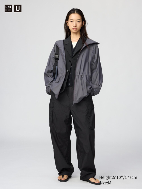 Ветровка Uniqlo с защитой от ультрафиолета UPF+40 1161519826 (Серый M)