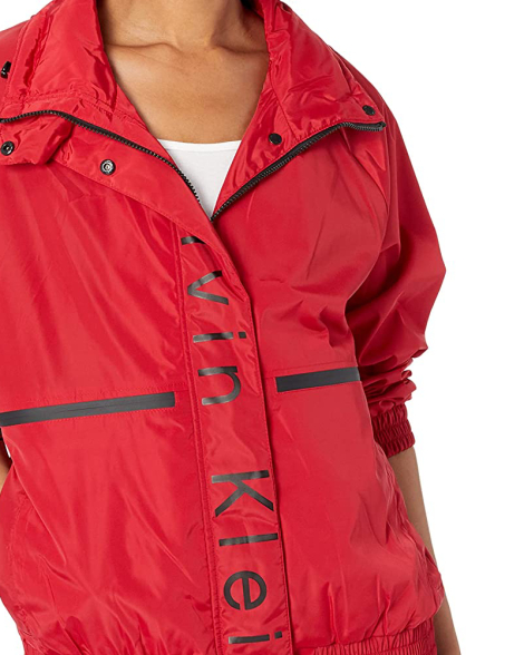 Женская ветровка Calvin Klein с капюшоном 1161603156 (Красный XS)