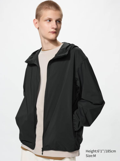 Ветровка с защитой от ультрафиолета Uniqlo легкая куртка UV Protection 1162140815 (Черный M)