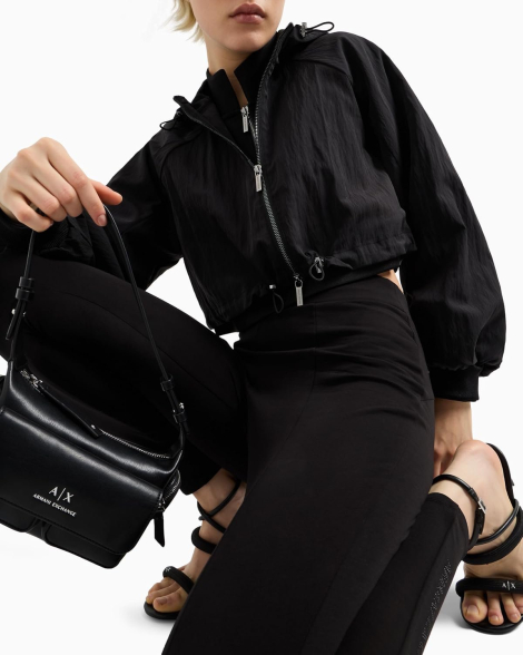 Женская укороченная ветровка Armani Exchange 1162902314 (Черный S)