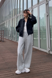 Куртка легка UNIQLO на блискавці 1159839860 (Чорний XL)