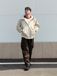 Легка куртка Uniqlo ветровка з капюшоном 1159839972 (Молочний 3XL)