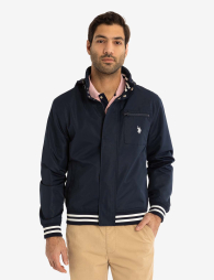 Мужская ветровка U.S. Polo Assn с капюшоном 1159840992 (Синий M)