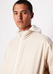 Мужская двусторонняя ветровка Armani Exchange со скрытым капюшоном 1159841195 (Бежевый/Молочный XXL)