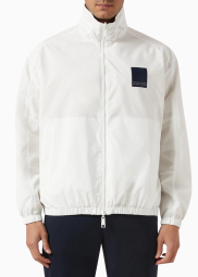 Мужская двусторонняя ветровка Armani Exchange со скрытым капюшоном 1159841195 (Бежевый/Молочный XXL)