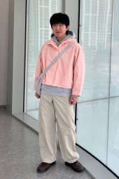 Ветровка Uniqlo легкая куртка 1159842663 (Розовый XXL)