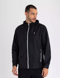 Мужская ветровка U.S. Polo Assn с капюшоном 1159844796 (Черный M)